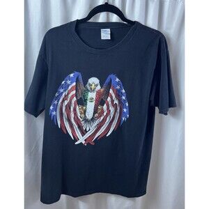 Sport & Company Mexican American Heritage Flag Eagle Graphic T-shirt Size L